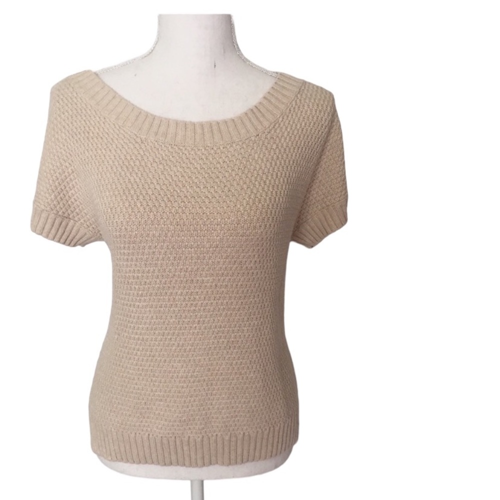 Banana Republic Tan Short Sleeve Sweater Size XS